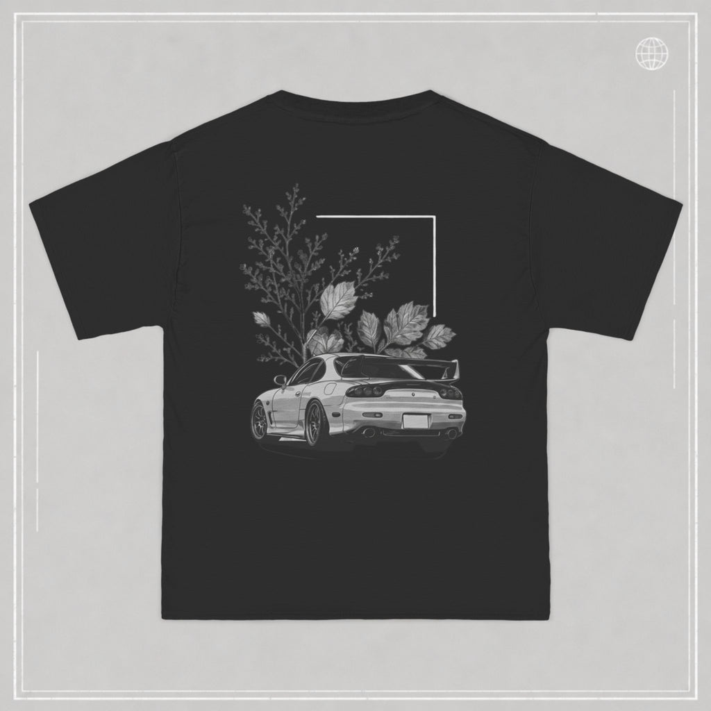 JO-Clo Black Floral Graphic Tee