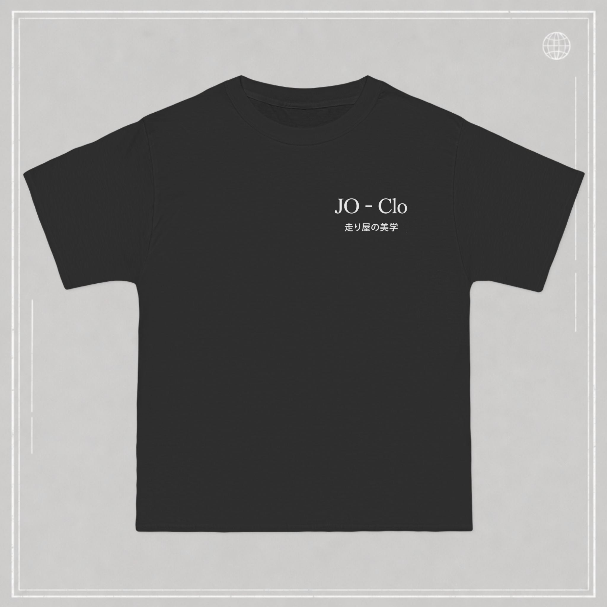 JO-Clo Black Floral Graphic Tee